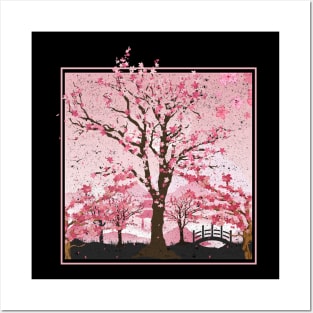 Sakura Pink Flower Blossom Japanese Cherry Blossom Posters and Art